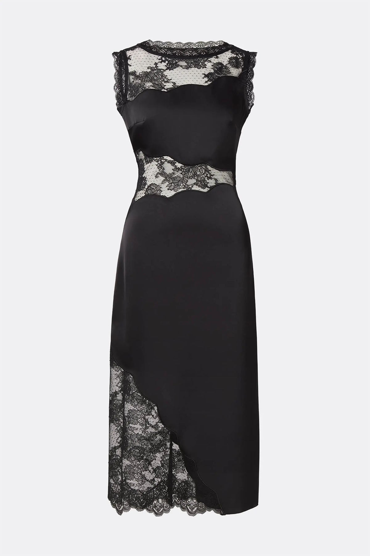 Kjoler | Desire Lace Trimmed Cut Out Midi Dress