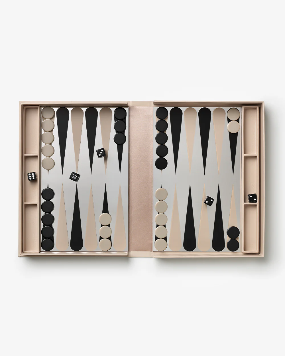 Classic - Art Of Backgammon Mirror, Beige/Clear Dekor