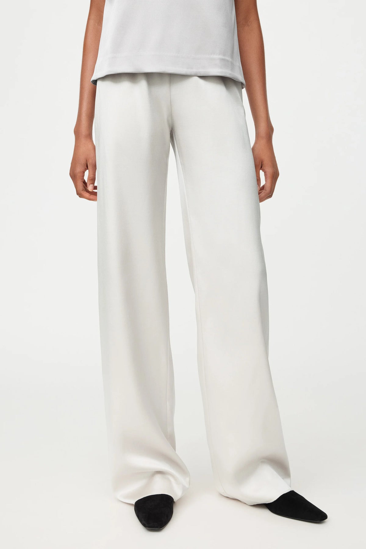 Straight Silk Trousers