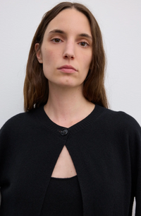 Single Btn Cardigan Black Cardigans