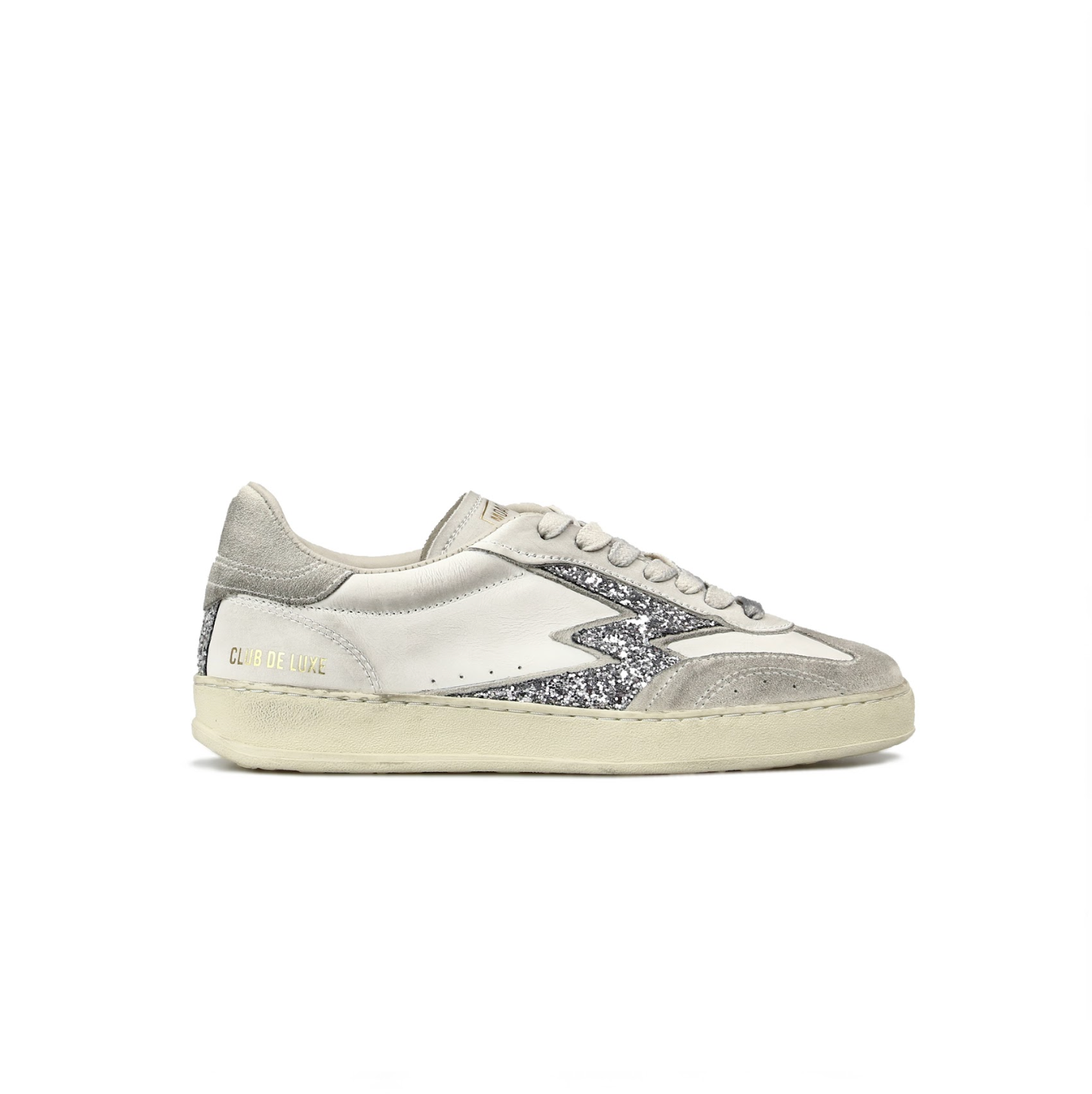 Iconic Mule White with Glitter Logo Sko