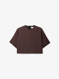 Woven Fluid T-shirt Chocolate Brown Bluser
