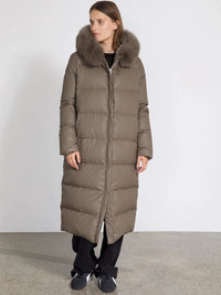 Alva Puffer Coat Grey/Brown Yttertøy