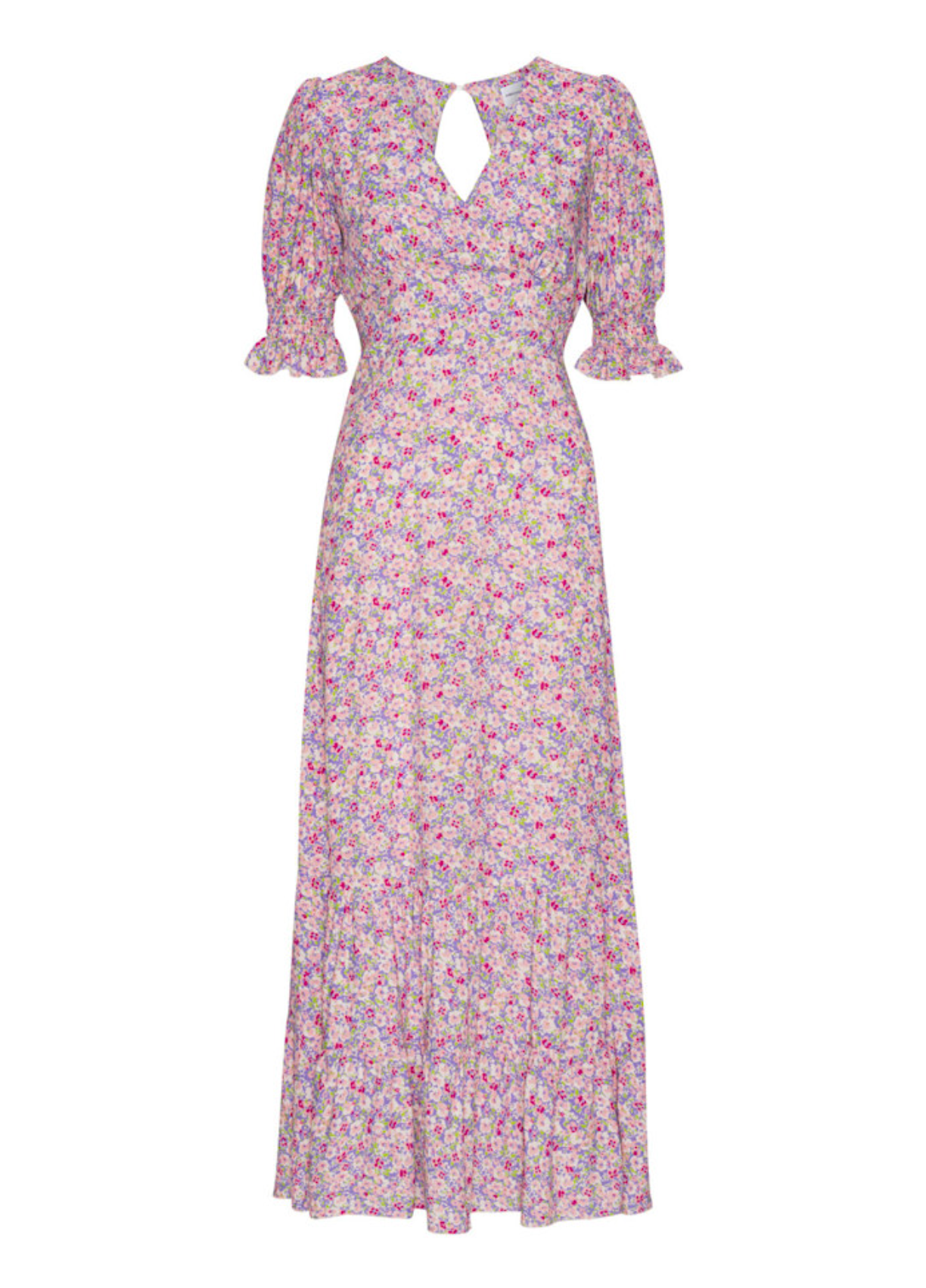 Koko Long Dress Purple Summer Flower Kjoler