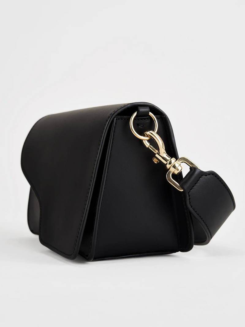 Assisi Black Leather Shoulder Bag Vesker