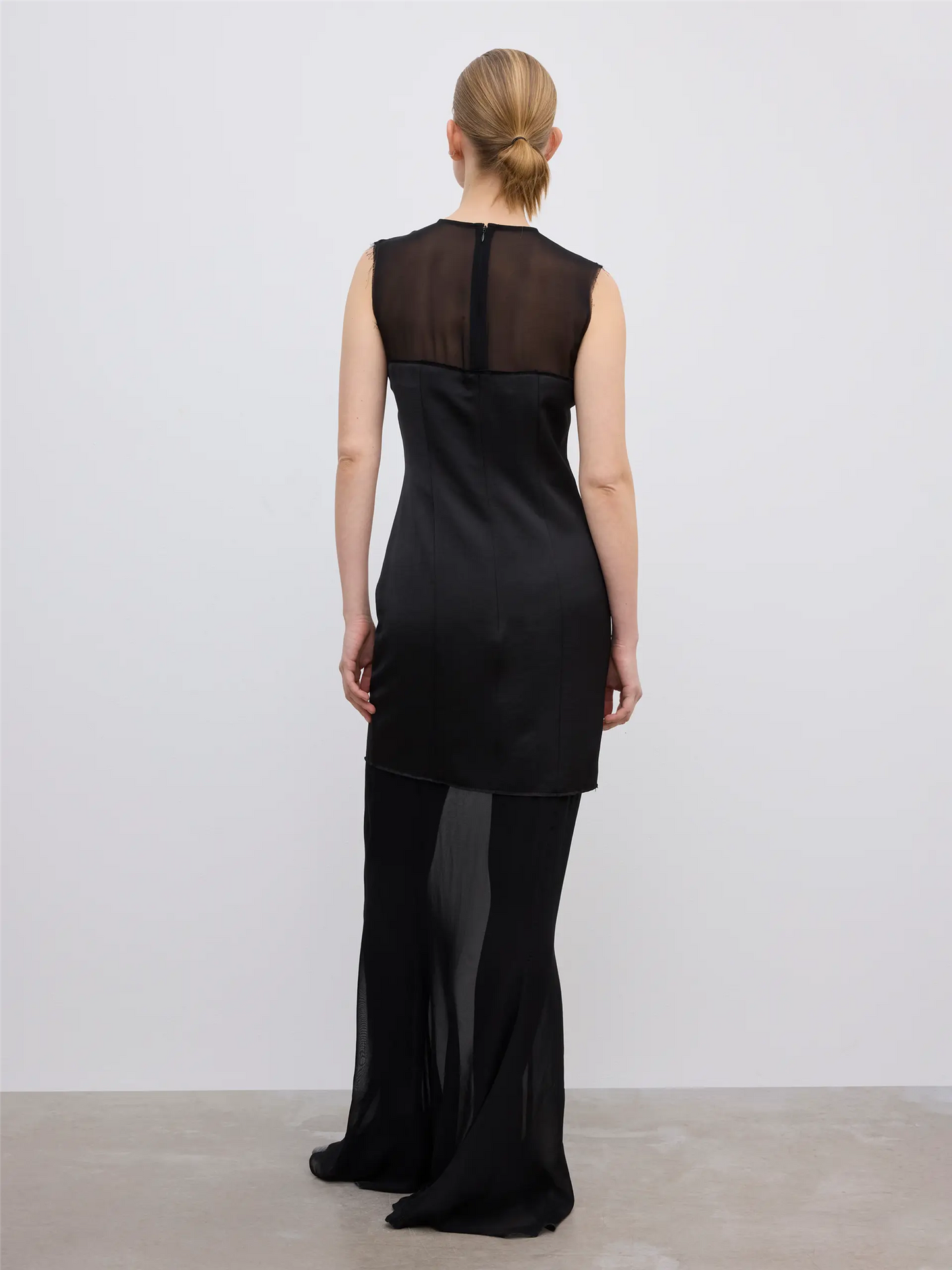 Two-Layer Maxi Dress Black