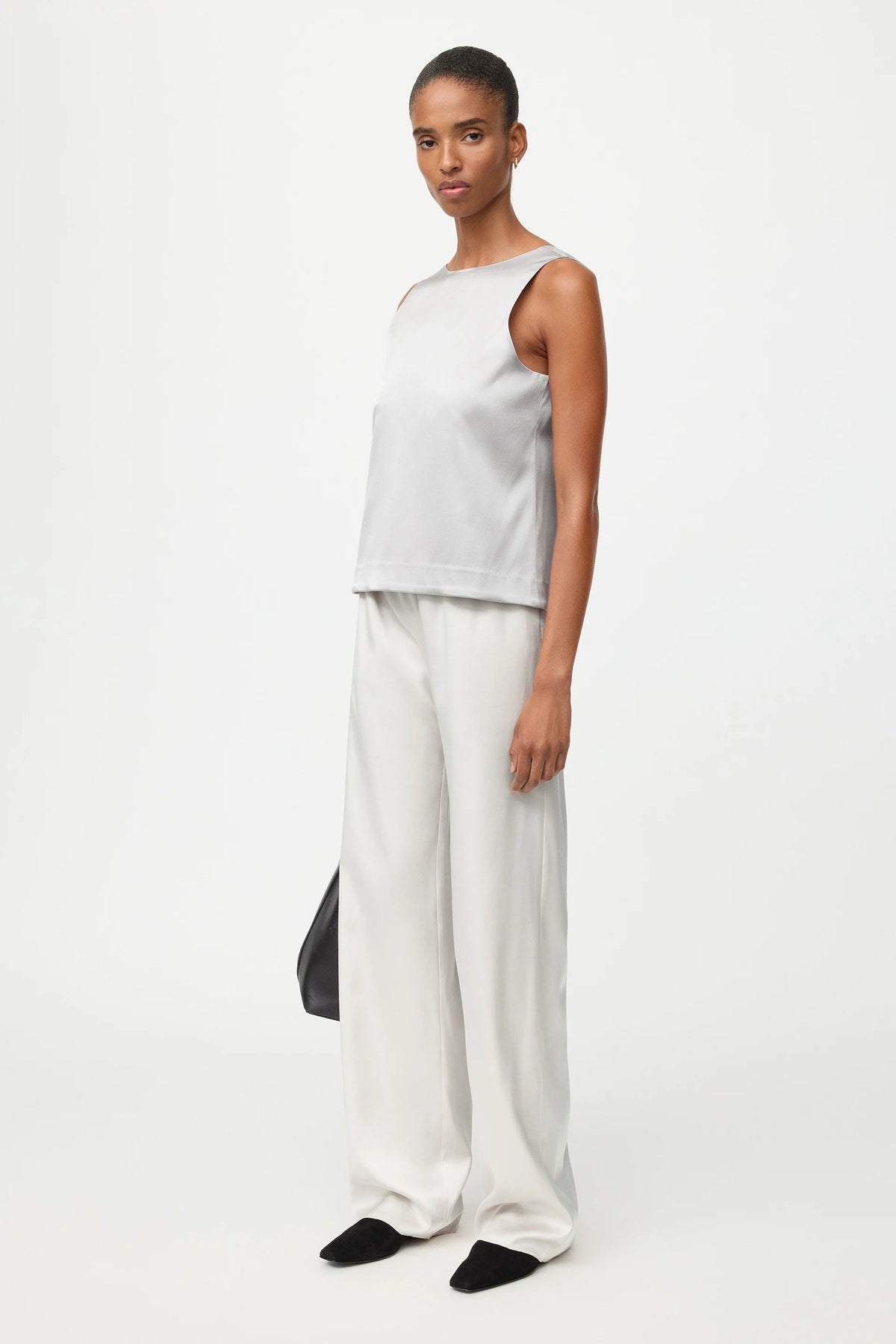 Straight Silk Trousers