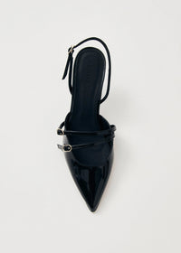 Joelle Onix Black Leather Pumps Sko