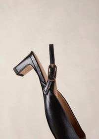 Lindy Bicolor Black Leather Pumps Sko