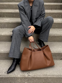Dimple Tote Leather Cognac Vesker