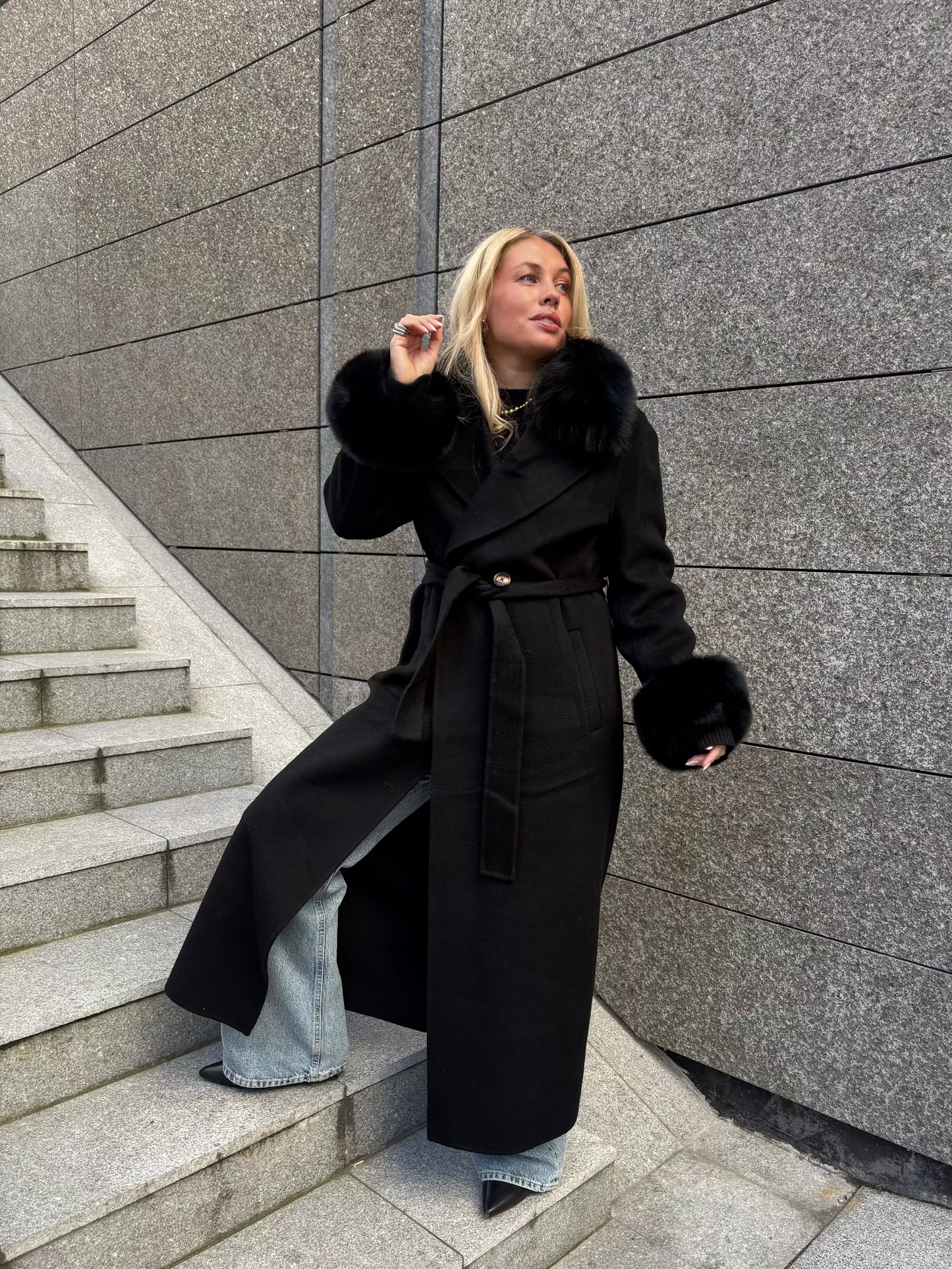 Marta Maxi Coat Black Yttertøy