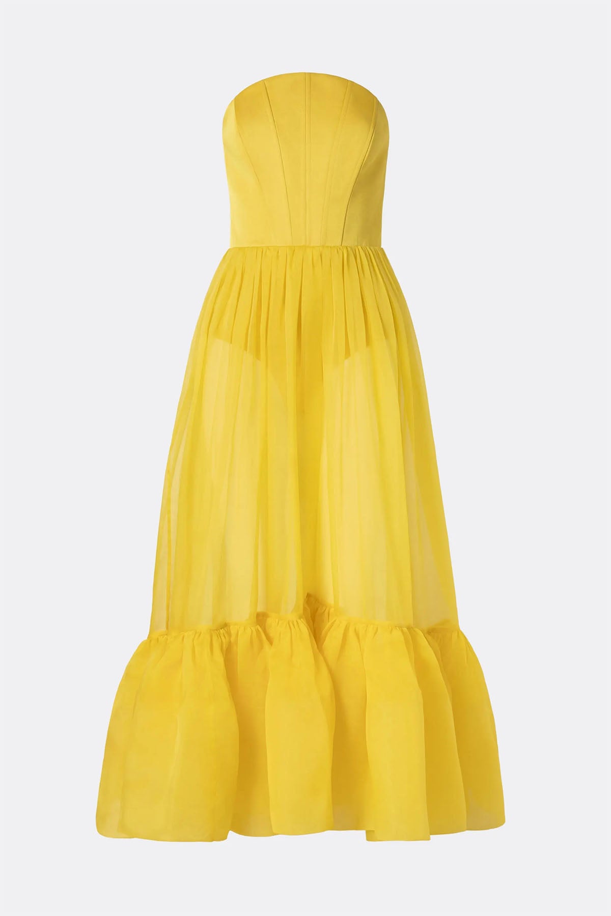 Kjoler | Lilou Corset Silk Blend Maxi Dress