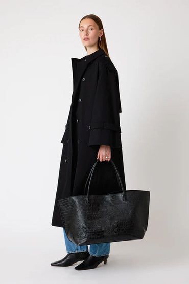 Vesker | The Eva Weekend Tote - Black Croc