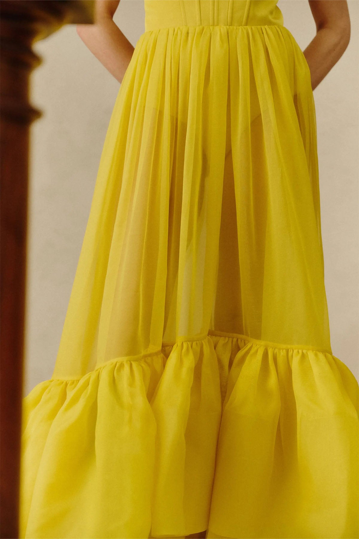 Kjoler | Lilou Corset Silk Blend Maxi Dress