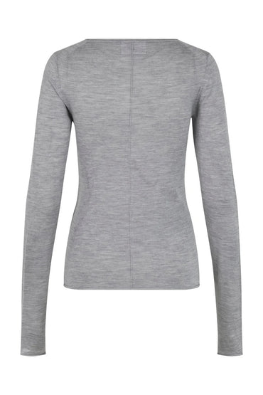 Bella Blouse Grey Melange Gensere