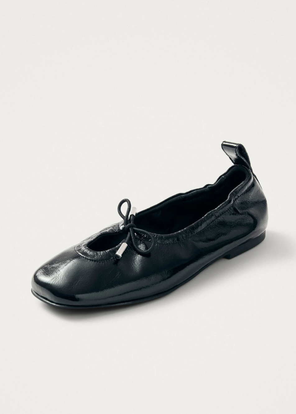 Rosalind Black Leather Ballet Flats Sko