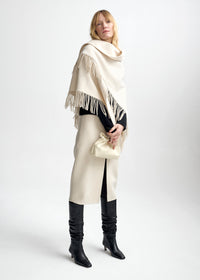 Alba Wool Scarf Eggshell Skjerf