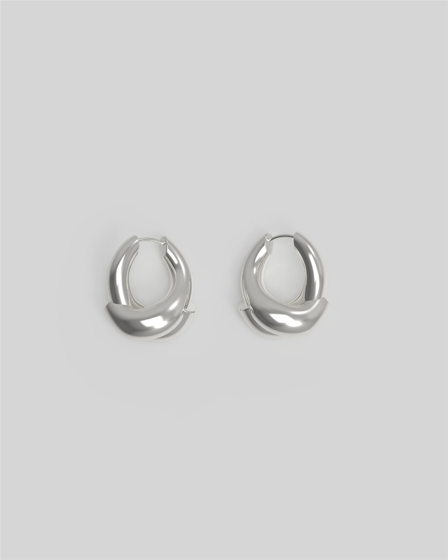 Rose Hoop Small Silver Øredobber