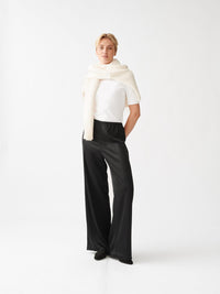 Pull On Satin Trouser Black Bukser