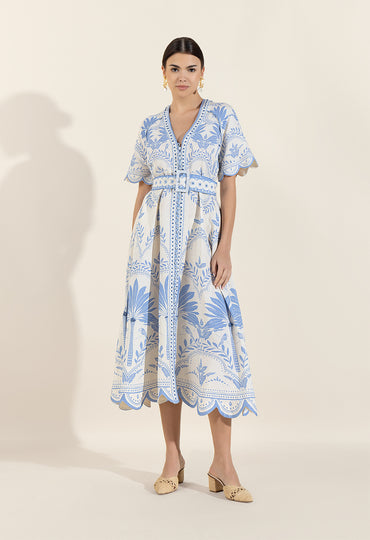 Palm Springs Midi Dress Vista Blue Kjoler