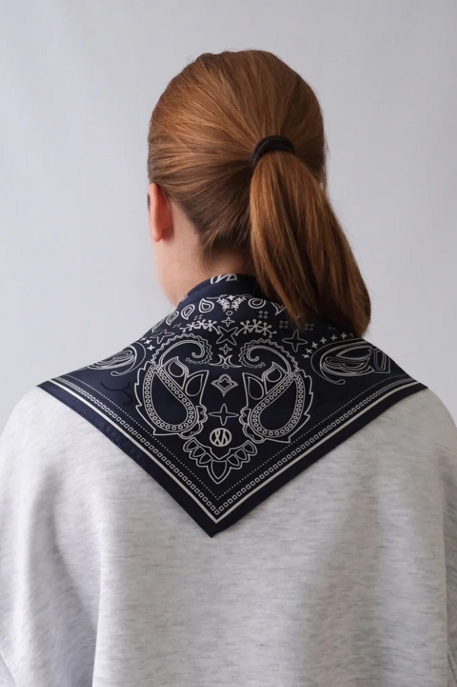 Skjerf | Paisley Scarf - Navy/Black/White