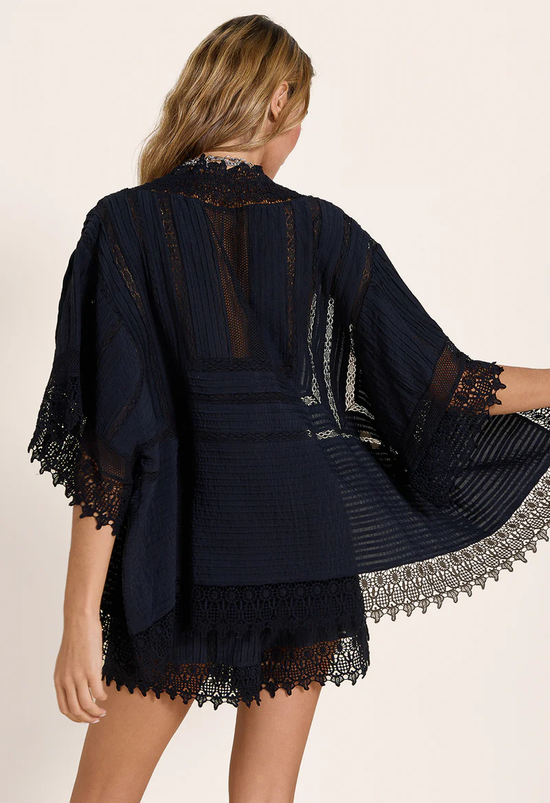Ethereal Kimono Onyx Black Cardigans