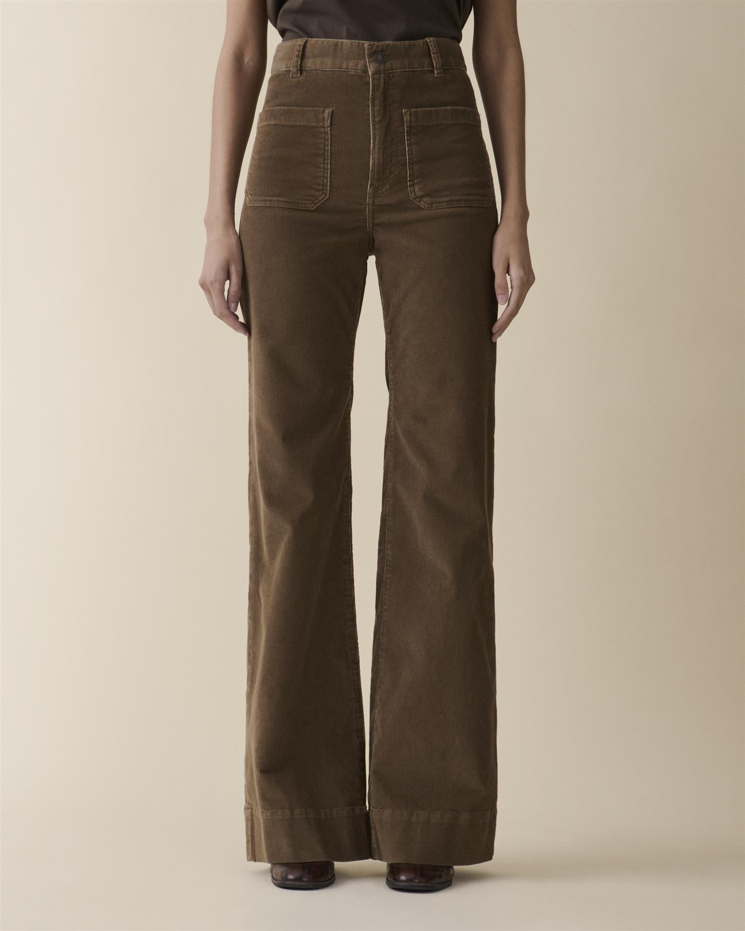St Monica Brown Corduroy Bukser