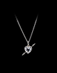 Rebel Love Necklace Silver - Clear Quartz Smykker