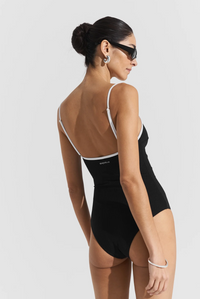 New Ribbed Swimsuit Black Badetøy