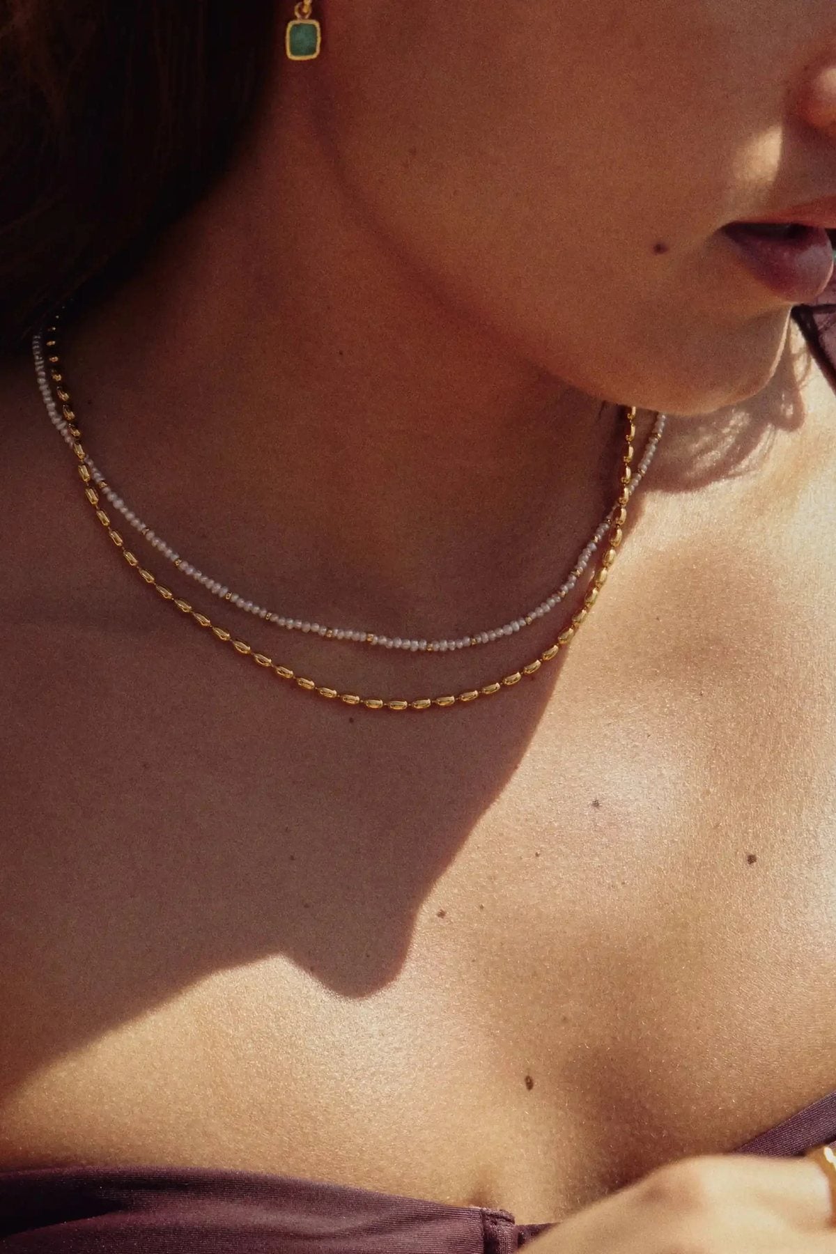 Molten Olive Chain Necklace