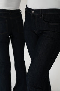 Flared Denim Dark Blue Bukser