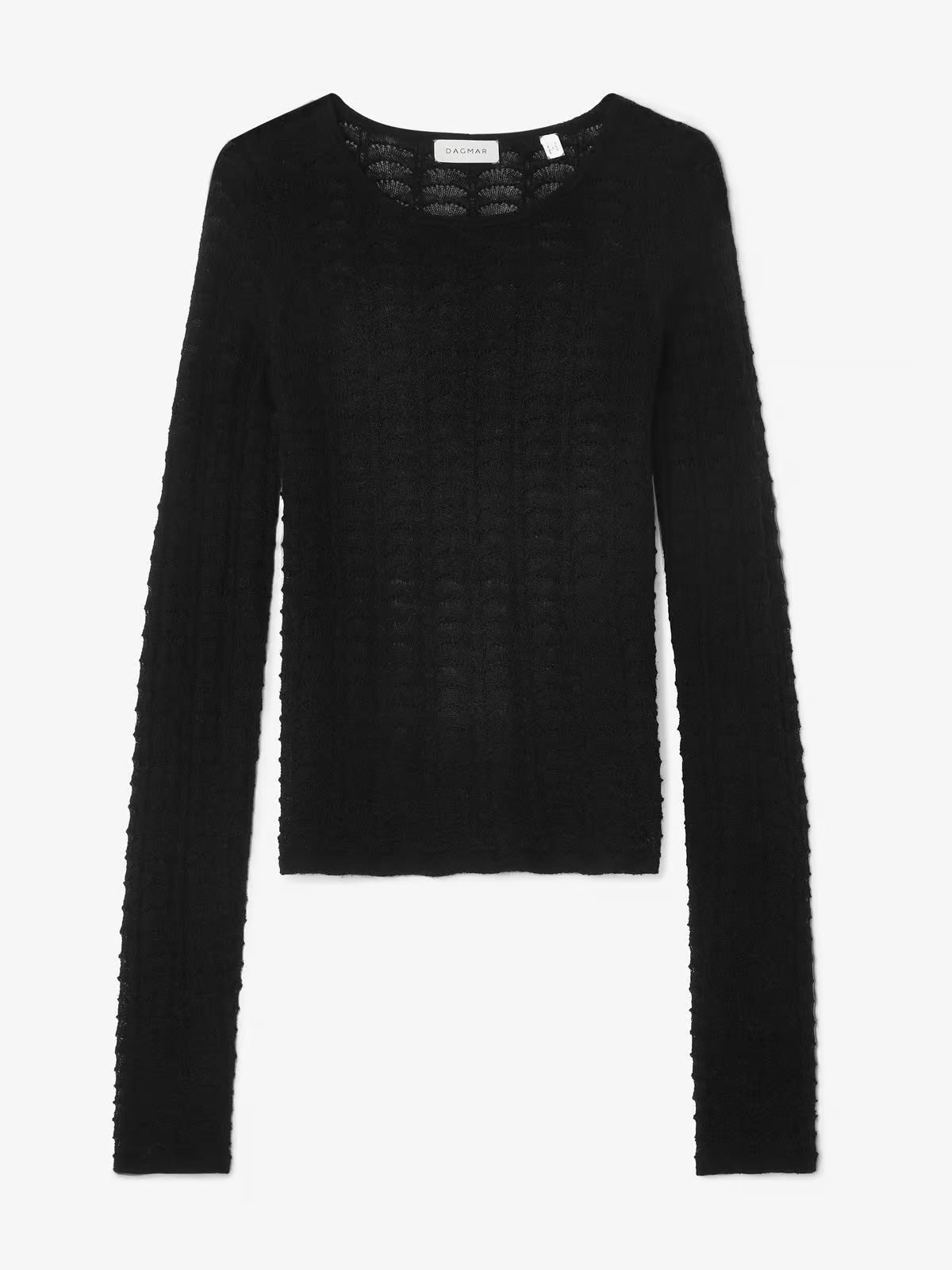 Wool Lace Top Black Gensere