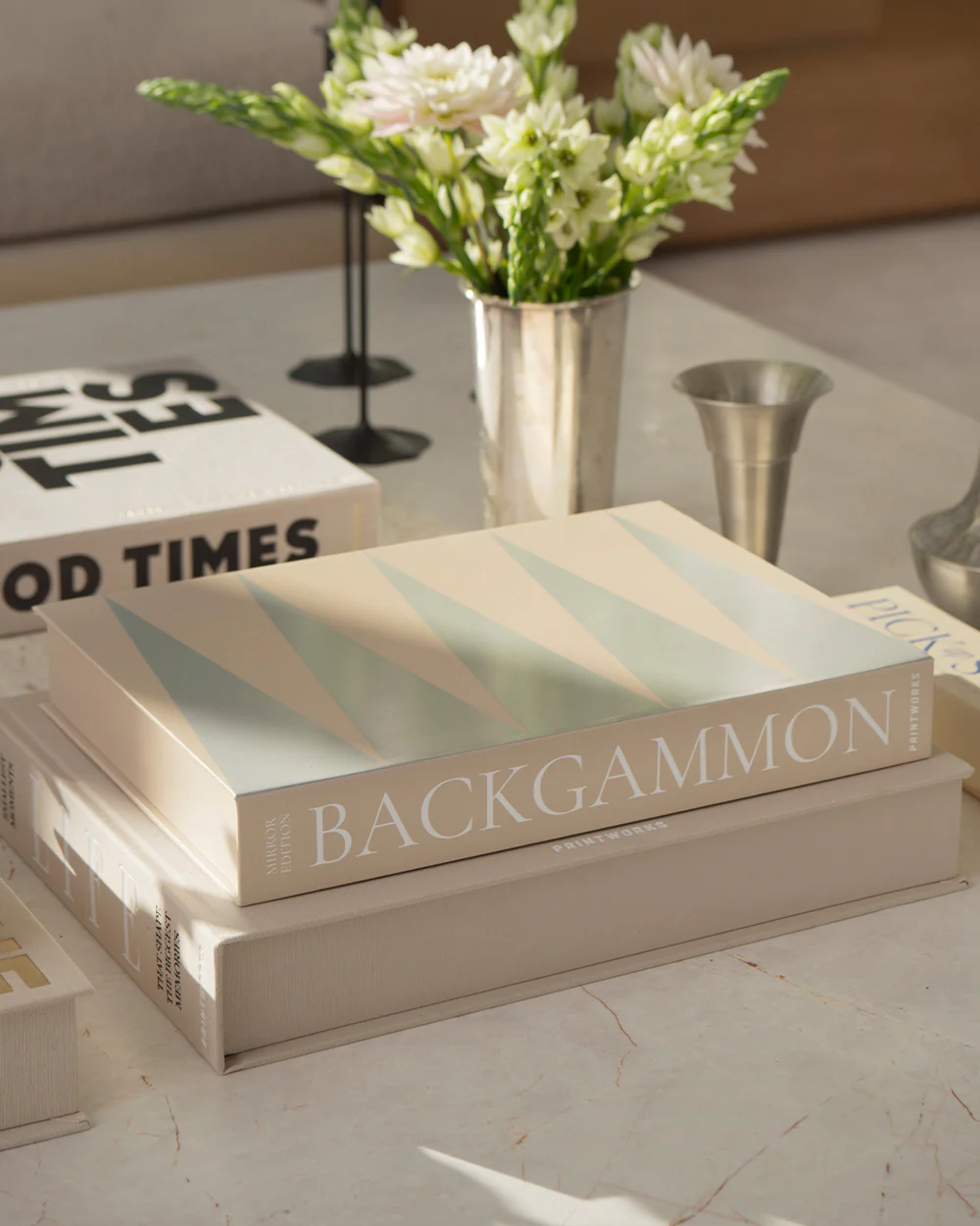Classic - Art Of Backgammon Mirror, Beige/Clear Dekor
