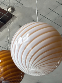 Ø40 Murano Pendel Crem Karamel Lamper