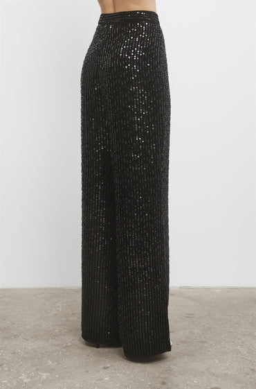 Jagger Sequin Trouser Black Bukser