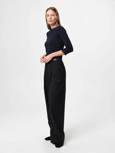 Nina Half Sleeve Dark Navy T-skjorter