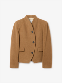 Short Curved Jacket Camel Yttertøy