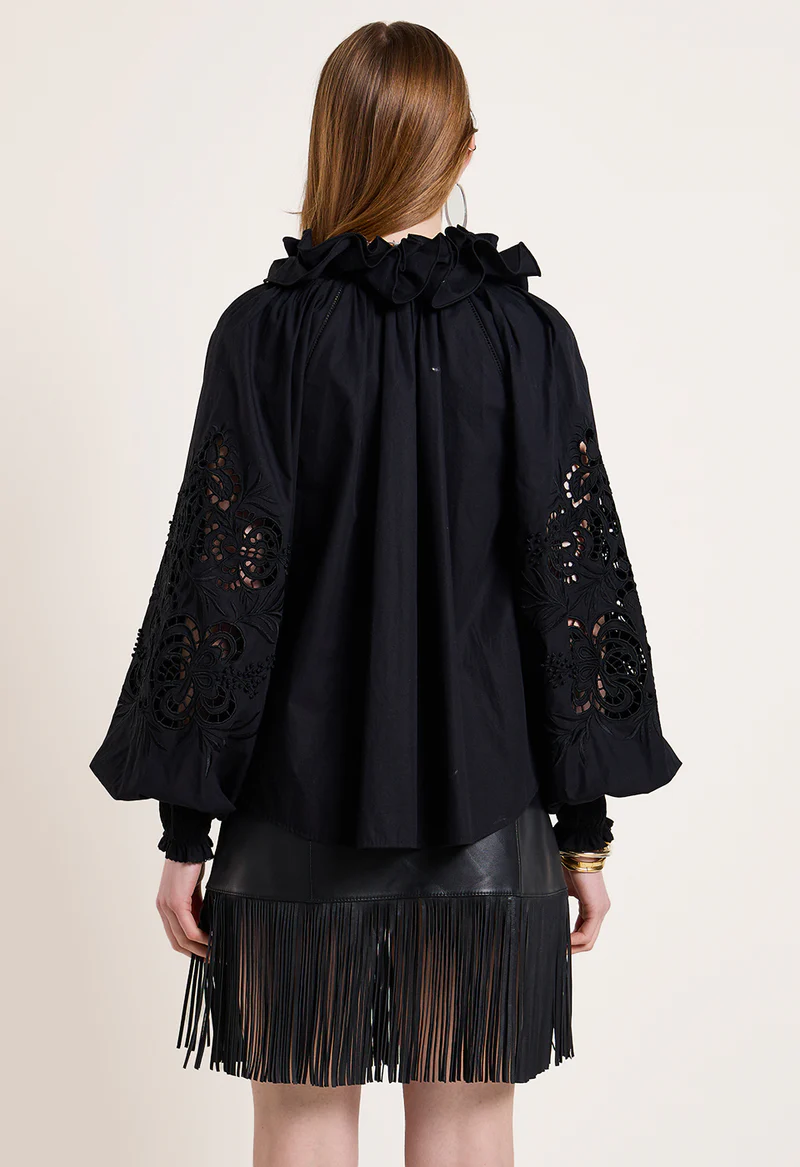 Antonina Top Onyx Black Bluser
