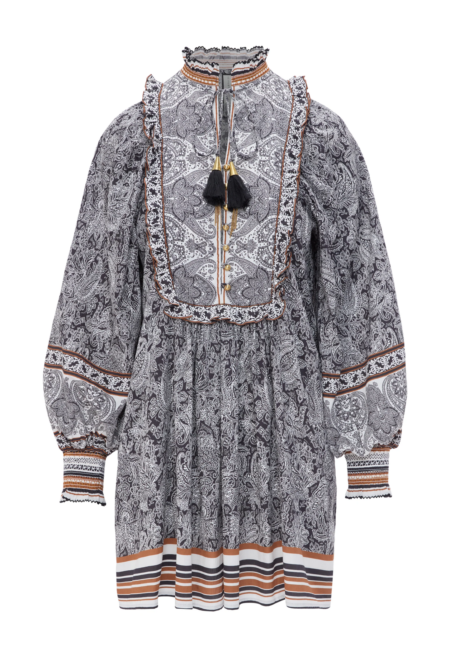 Demi Dress Vanilla/Olive&Black Kjoler