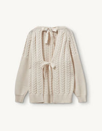 Leone Bow Sweater Cream Gensere