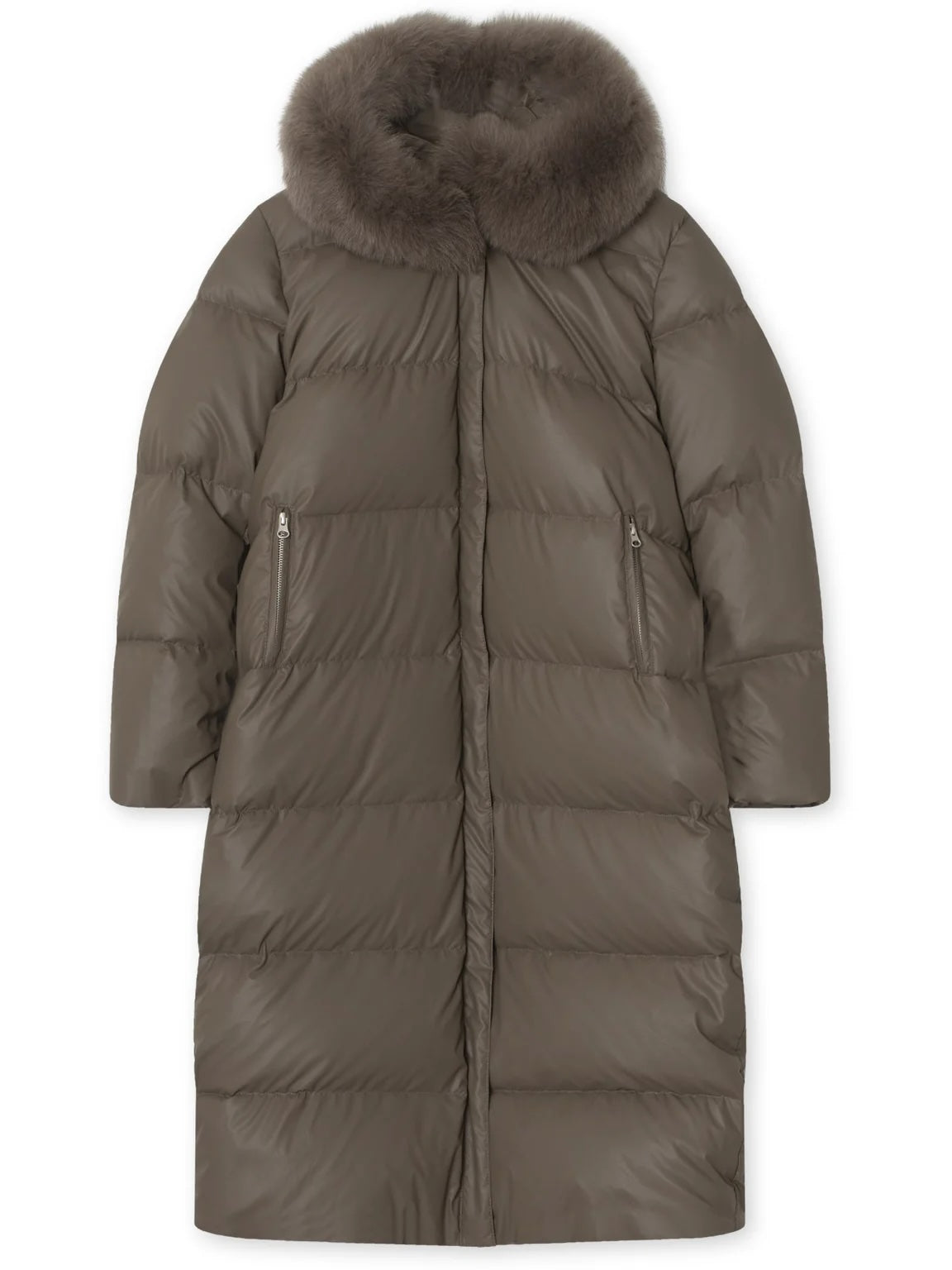 Alva Puffer Coat Grey/Brown Yttertøy