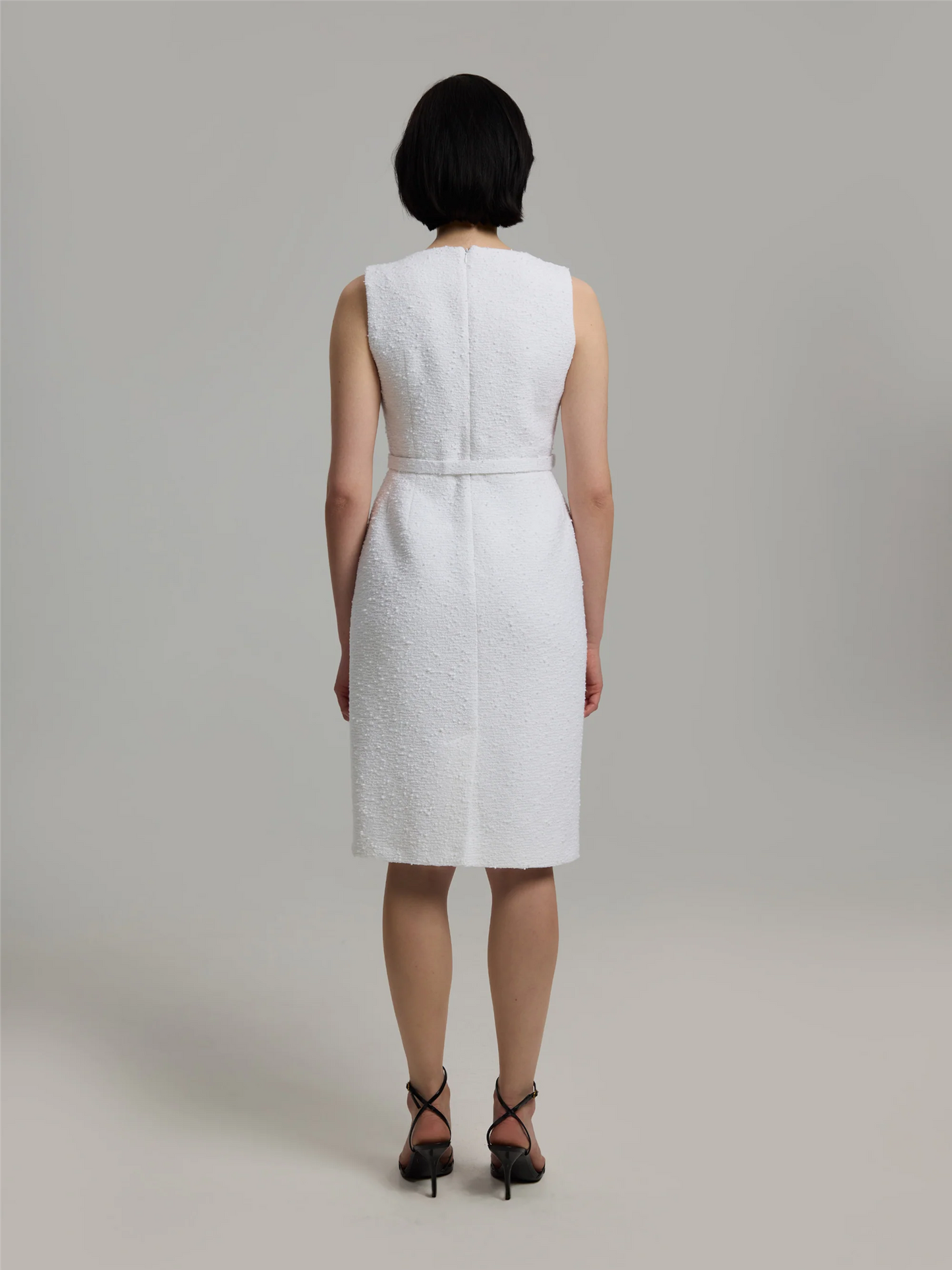 Erin Boucle Dress White Kjoler