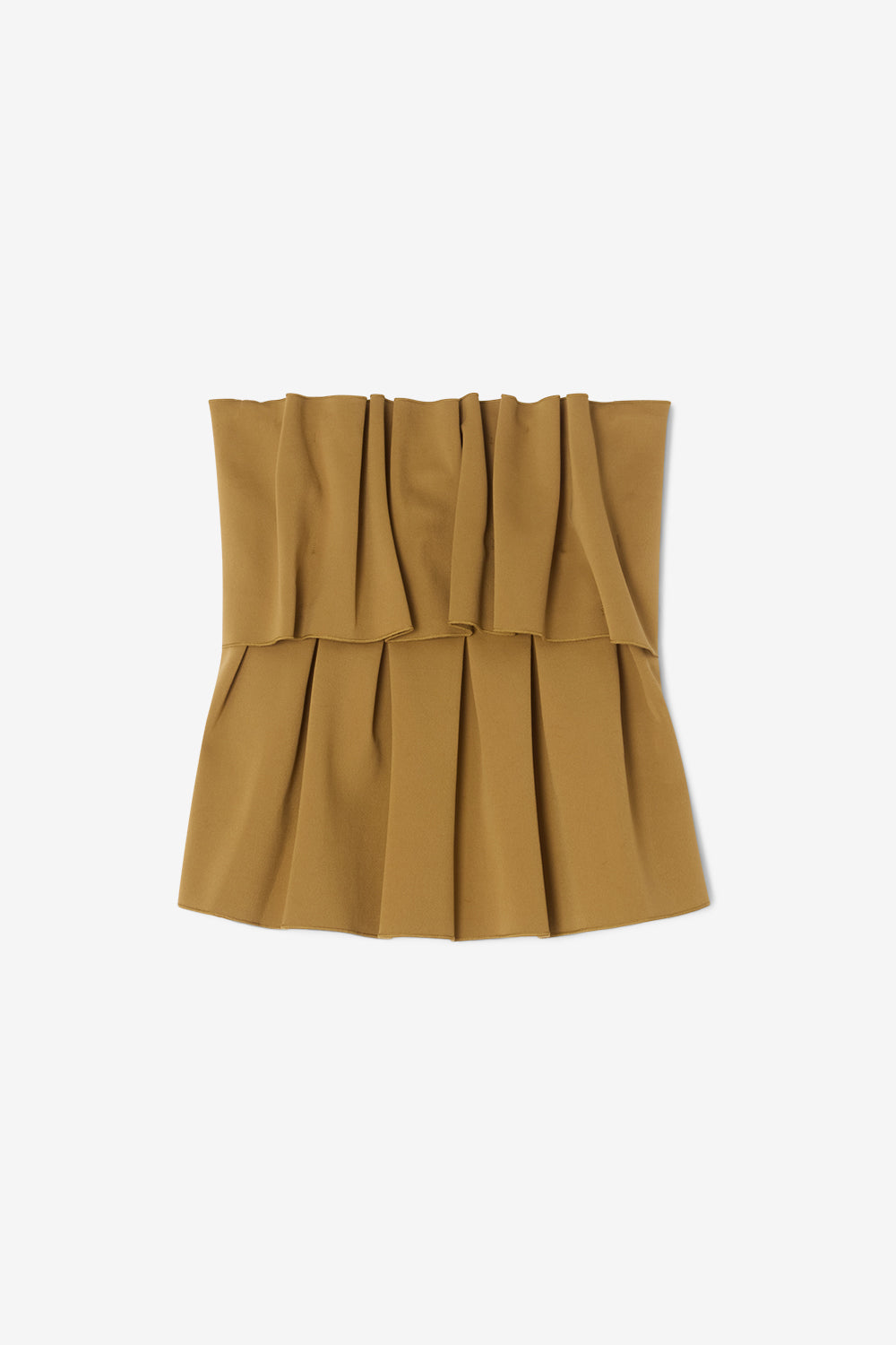 Sculpted Tube Top Dull Gold Bluser