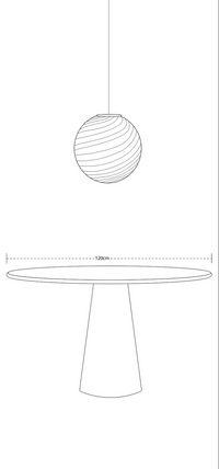 Ø40 Murano Pendel Gul Swirl Lamper