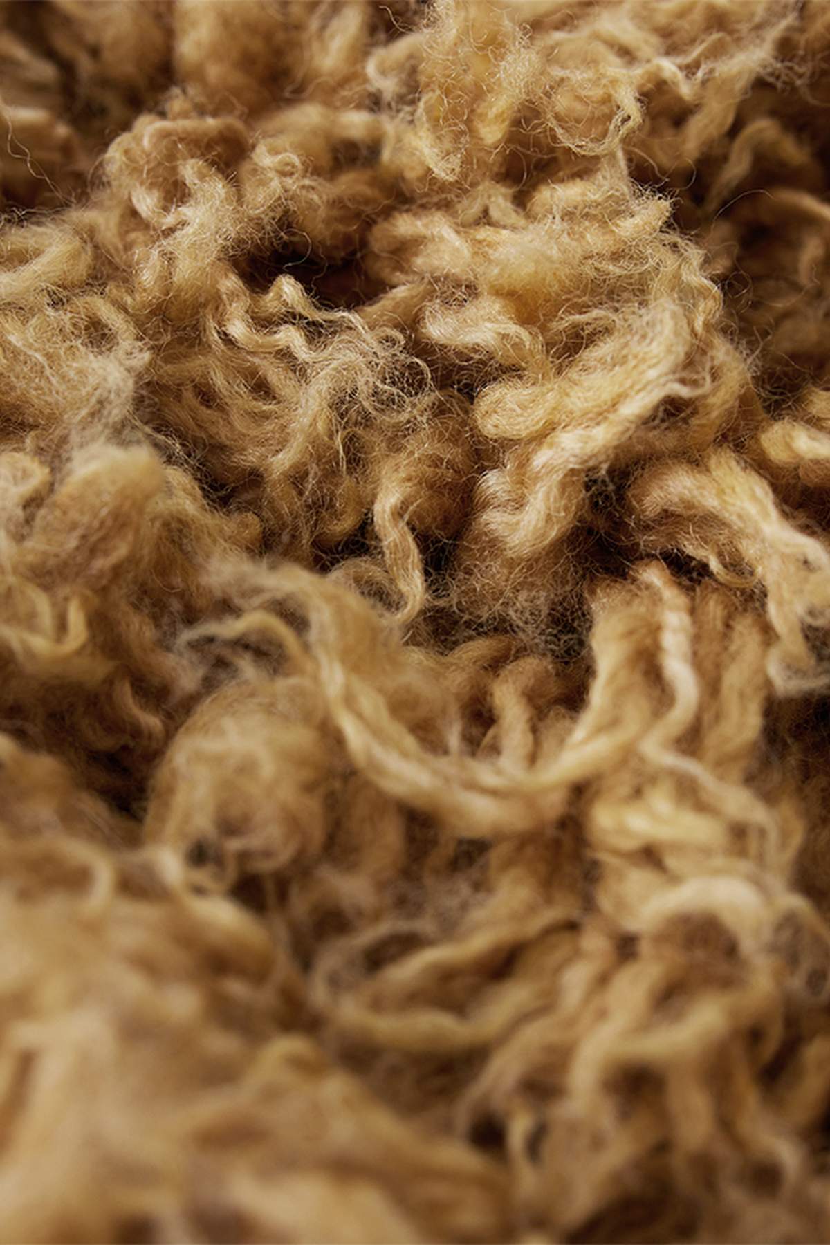 Fluffy round rug caramel - 200x200 cm