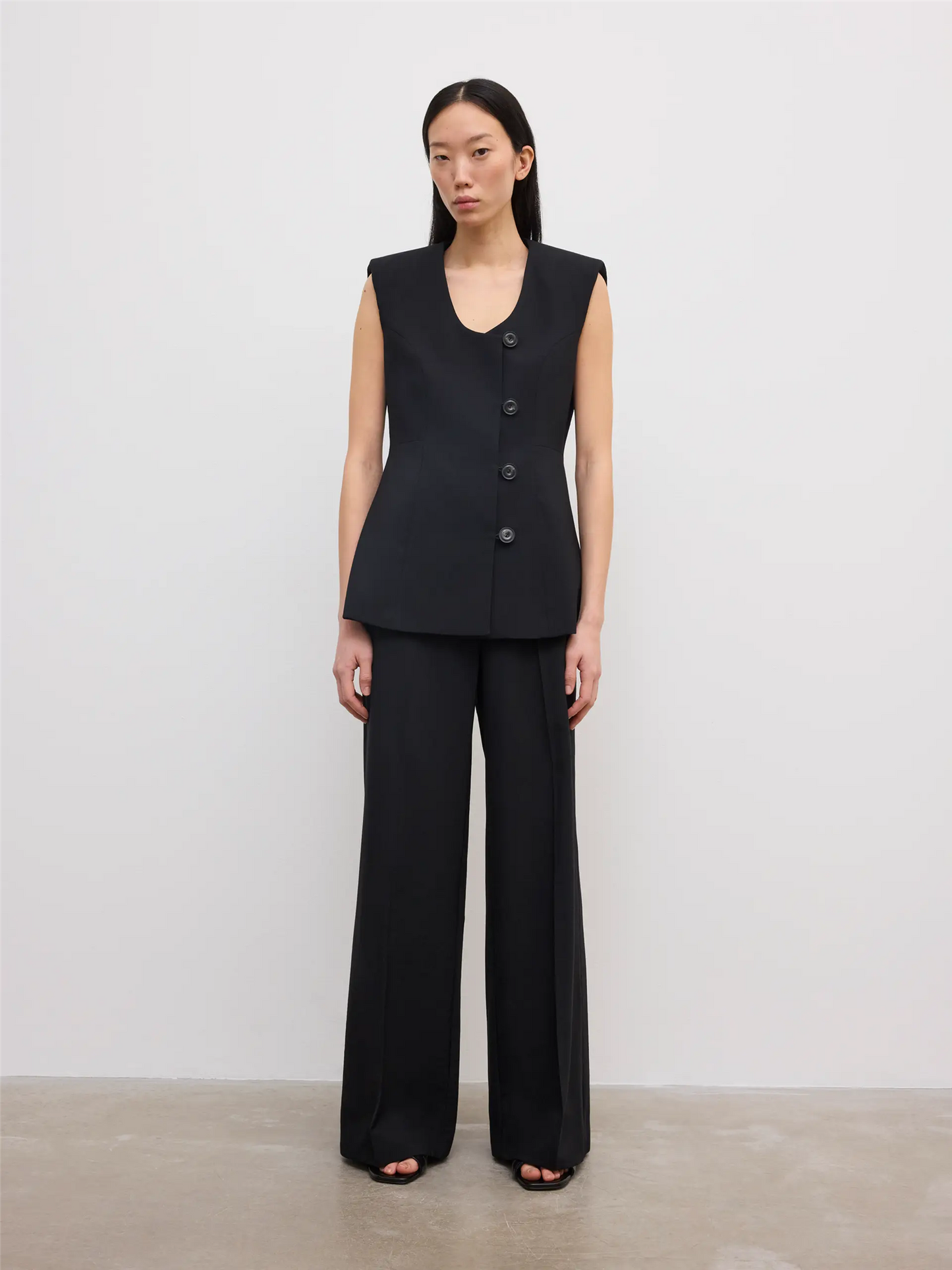 Sleeveless Blazer Black Blazere