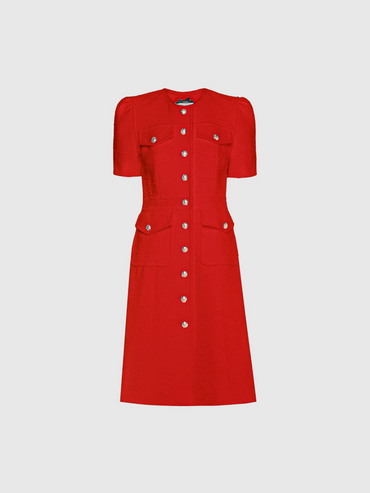 Elinor Dress Poppy Red Kjoler