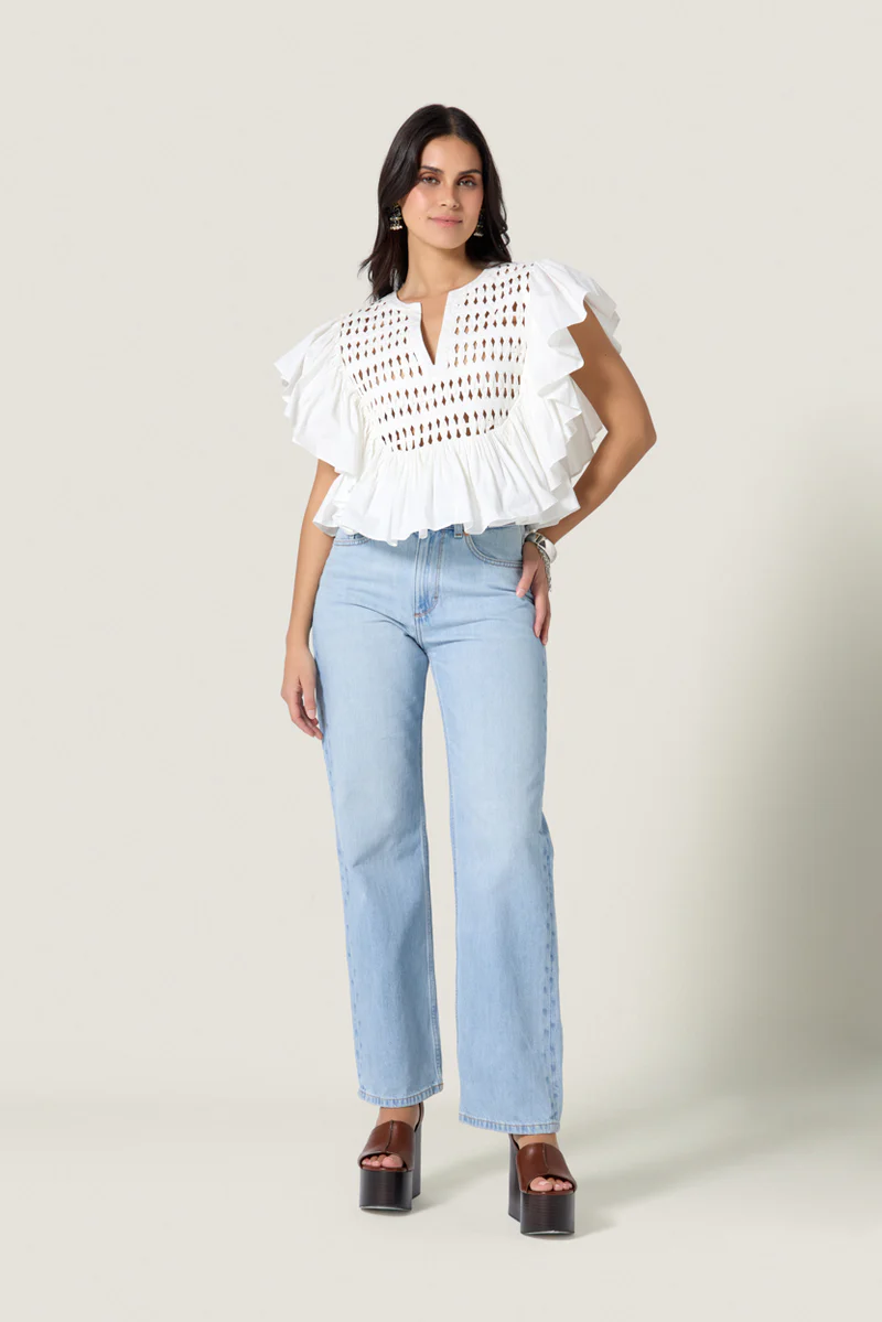 Tommie Top Crispy White Bluser