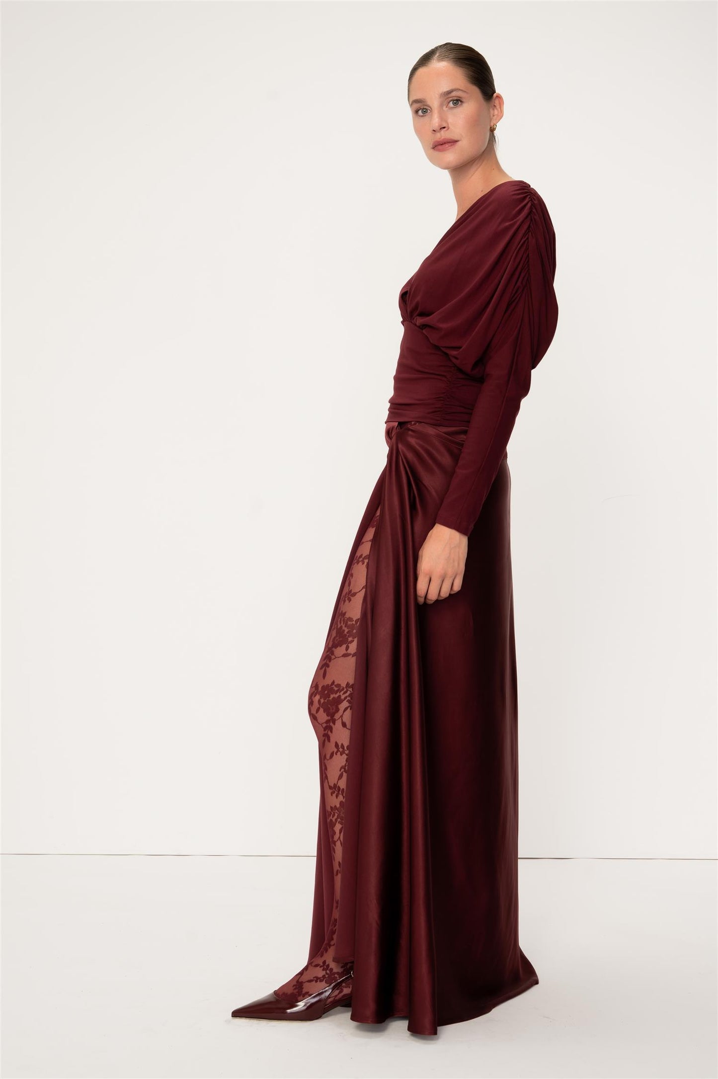 Salvia Top Burgundy Bluser