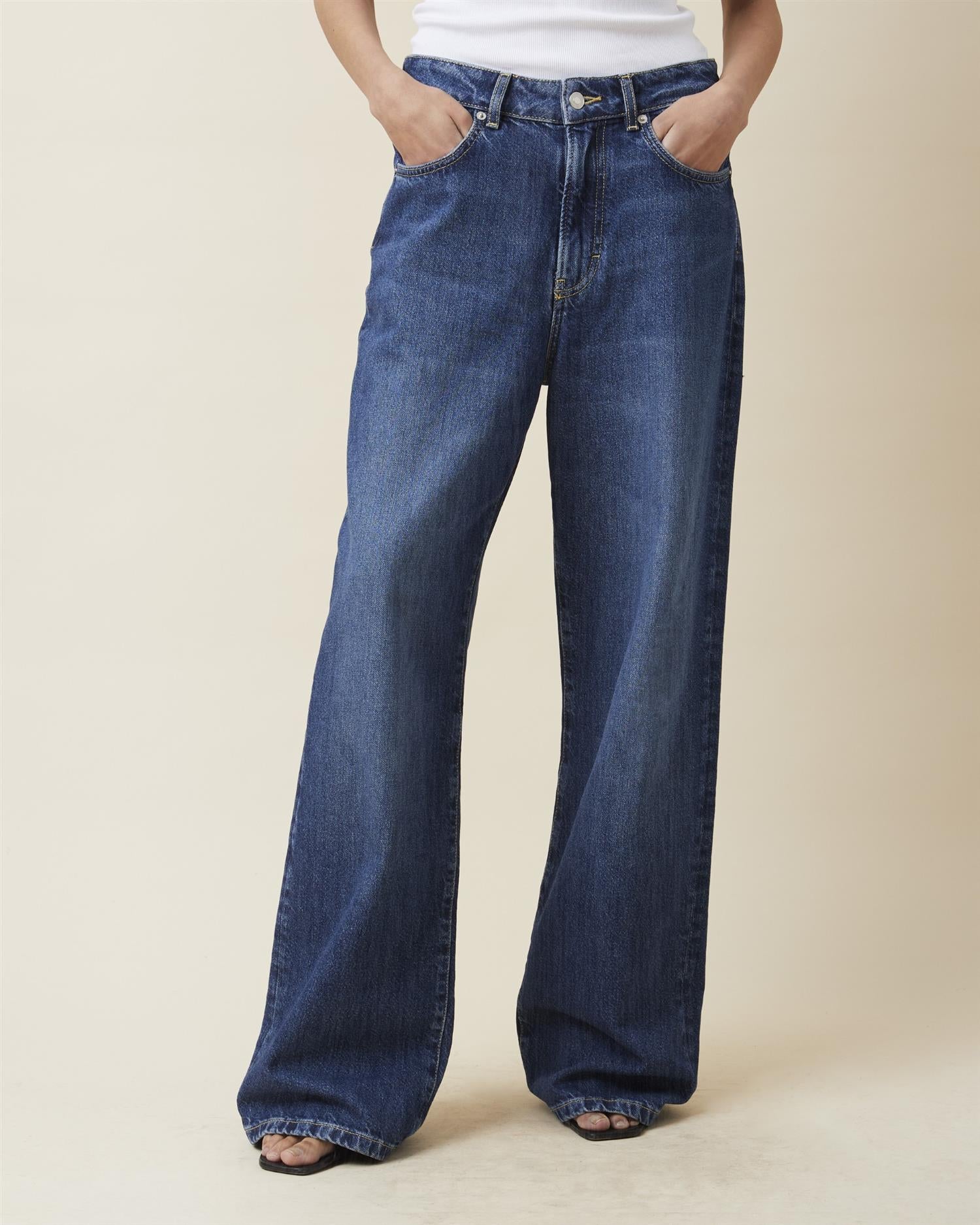 Belem Jeans Streaky Mid Blue Vintage Bukser